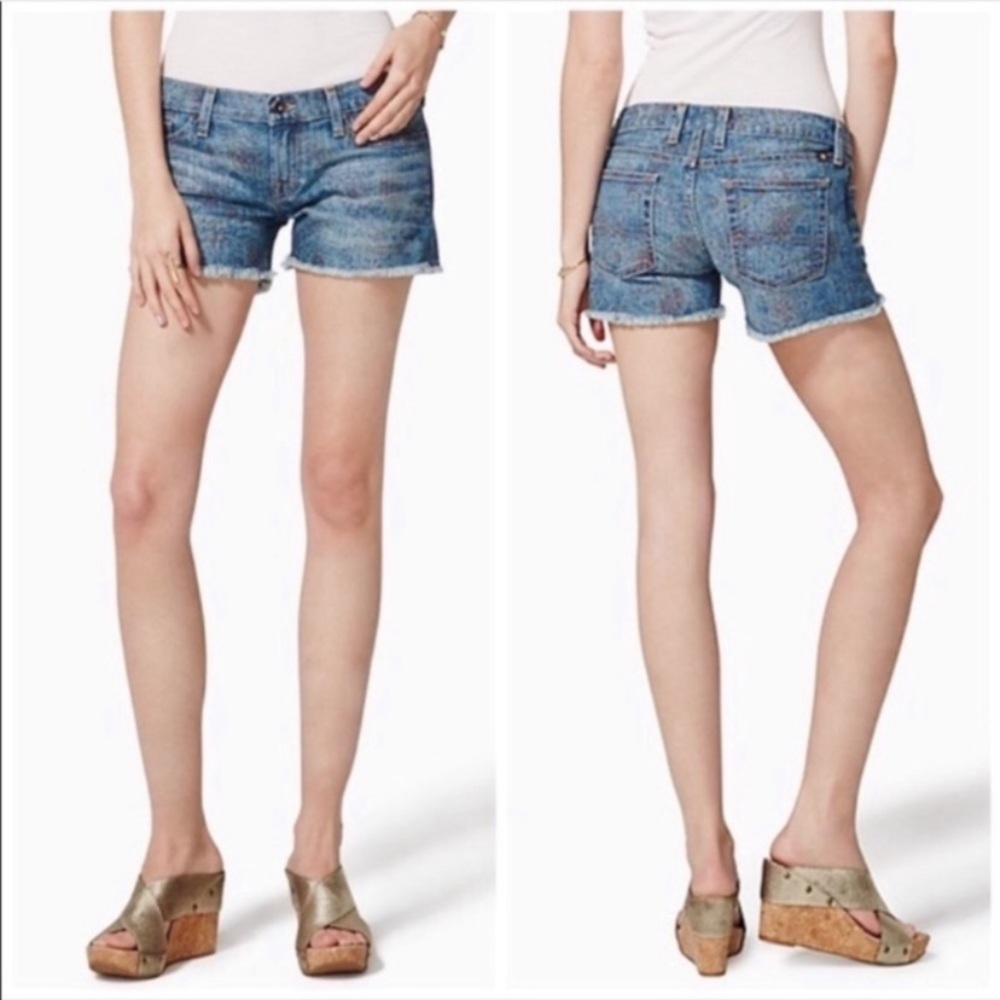 Lucky Brand Riley Floral Print Jean Shorts - Picture 8 of 8